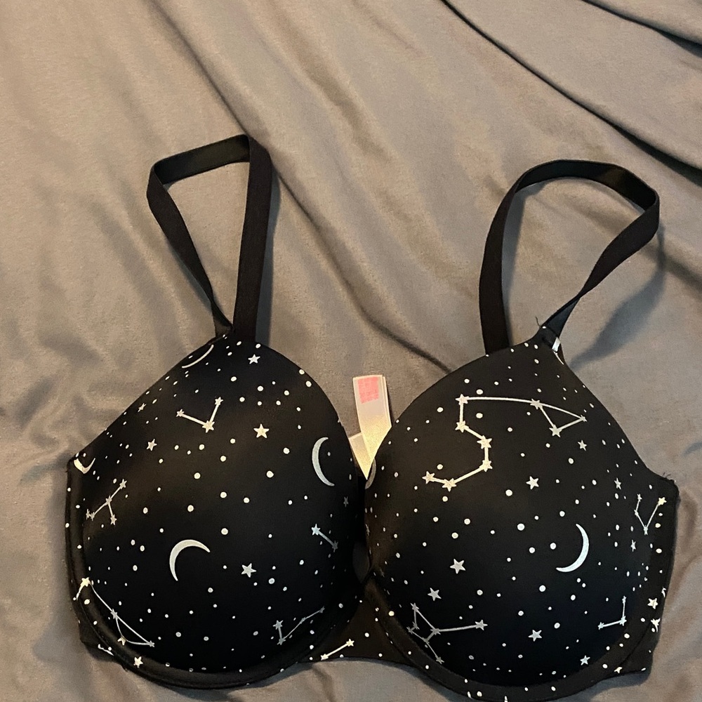 PINK Victoria's Secret Black Celestial Bra